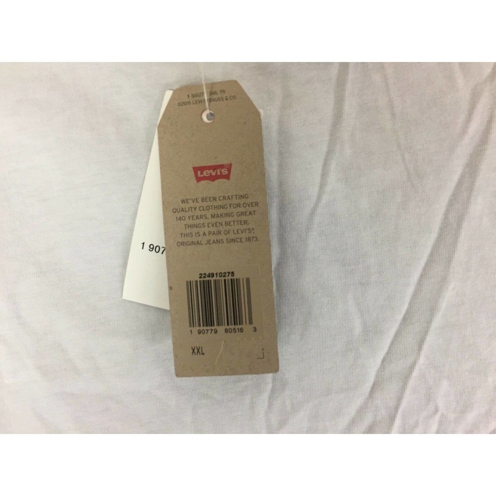 Mens white cotton brick wall short sleeve T Shirt by Levi's Size 2XL New Tags - Picture 7 of 7